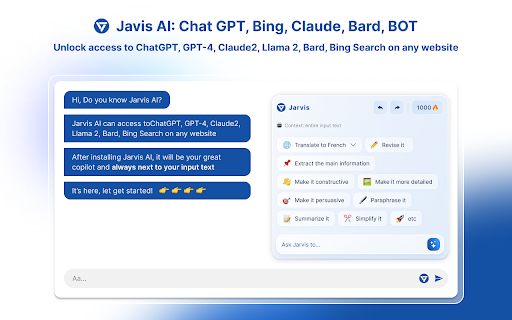 Jarvis AI Assistant — AI Copilot for Your Browser screenshot