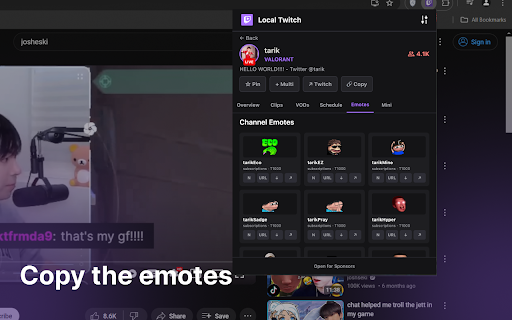 Twitch Mini Player — Multi-Stream, Clips, VODs, Emotes screenshot