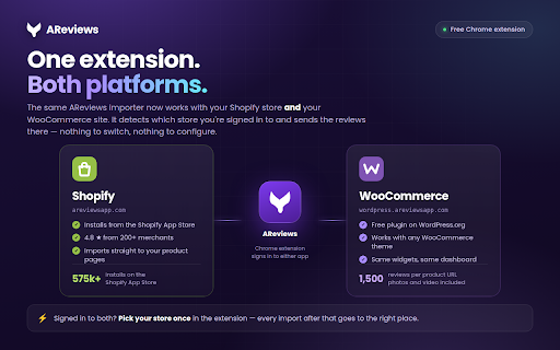 AReviews — Import Reviews to Shopify & WooCommerce screenshot