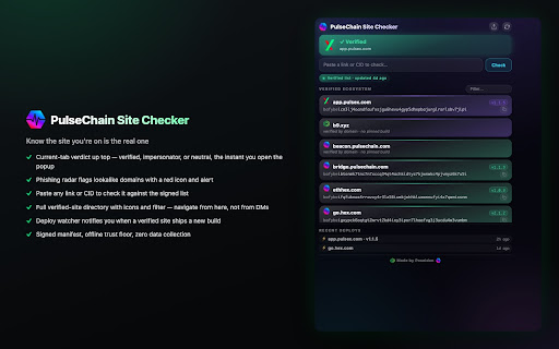 PulseChain Site Checker screenshot
