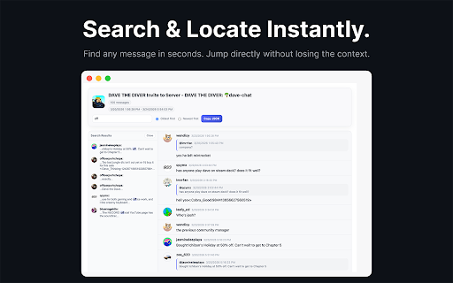 Discord Chat Exporter: Export to HTML/XLSX screenshot