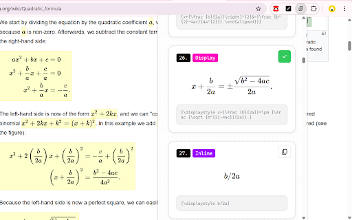 ReLaTeX - Copy & Render AI Equations screenshot