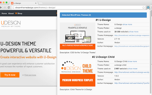 WordPress Theme Detector and Plugin Detector screenshot