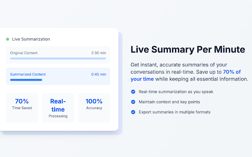 Free Google Meet Note: Live Transcription & Translate & Summary, Bookmark screenshot