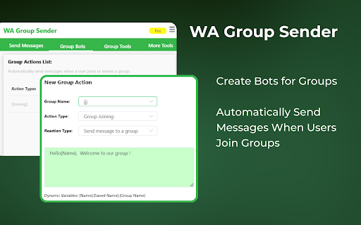 WAWebSender - Bulk Group Messaging & Member Management screenshot