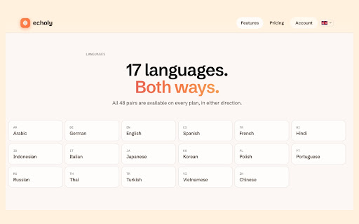 Echoly — AI voice dubbing & translation for video screenshot