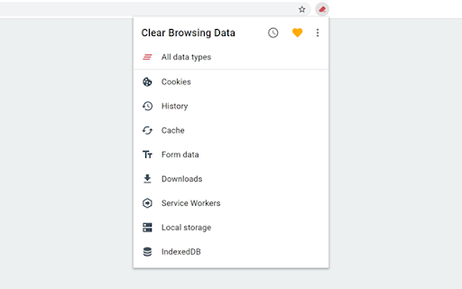 Clear Browsing Data screenshot