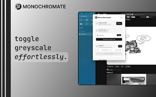 Monochromate - The Best Grayscale Extension screenshot