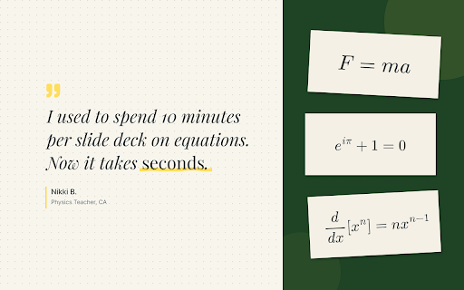 MathKit — Fast Equations for Google Slides screenshot