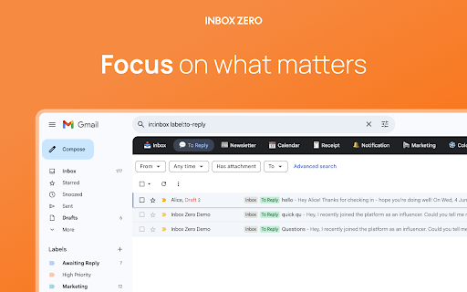 Inbox Zero Tabs for Gmail screenshot