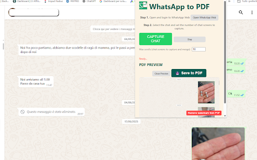 WhatsApp to PDF Exporter screenshot