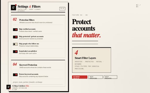 X (Twitter) Mass Unfollow Tool - Bulk Following Cleaner screenshot