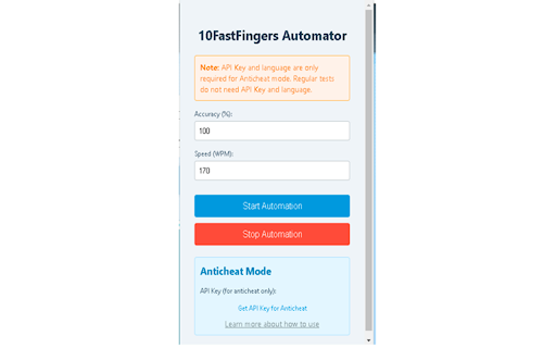 10FastFingers Automator screenshot