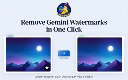 Magic Banana: Gemini Watermark Remover & ZIP Downloader screenshot