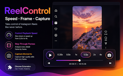 ReelControl – Video Speed & Frame Capture for Instagram screenshot