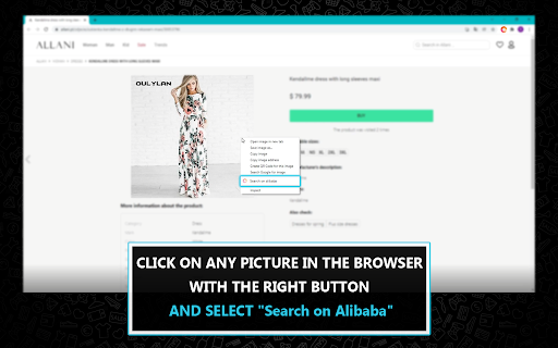 Search by image on Alibaba screenshot