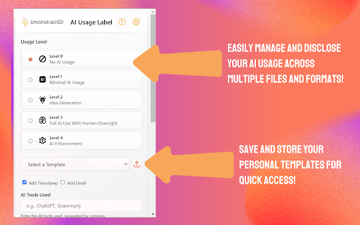 AI Usage Labeler screenshot