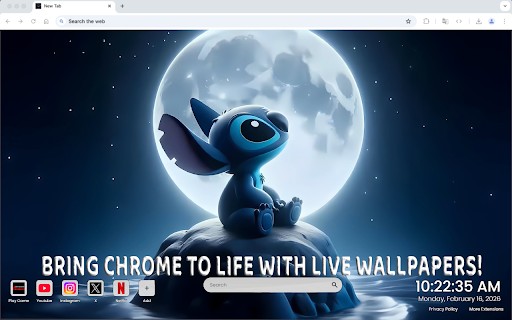 Lilo and Stitch Moonlight Live Wallpaper screenshot