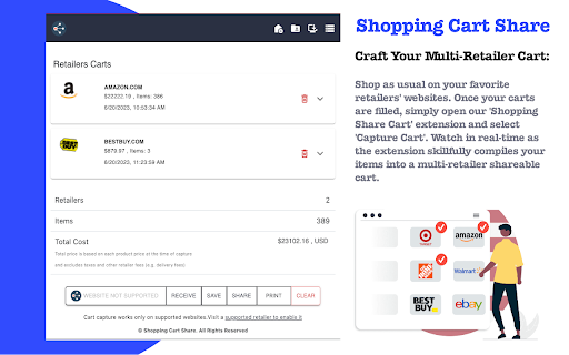 Shopping Cart Share screenshot