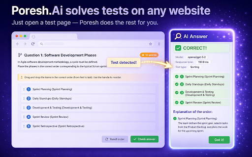 Poresh.Ai - Test Solver screenshot