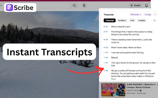 Transcribe & Chat to Videos | Scribe screenshot