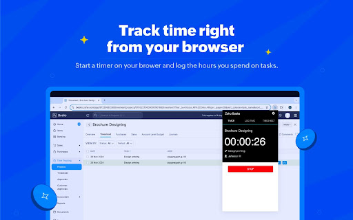 Zoho Books Timer screenshot