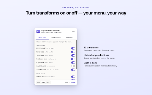 Capital Letter Converter — Uppercase, Lowercase, Title Case screenshot