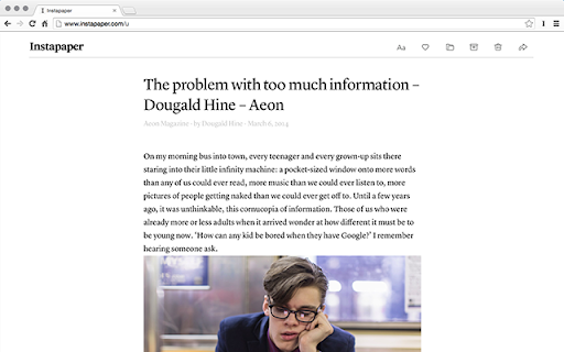 Instapaper screenshot