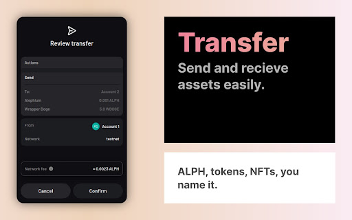 Alephium Extension Wallet screenshot