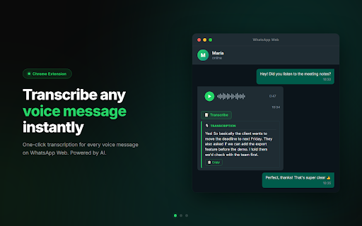 WhatsApp Audio Transcriber screenshot