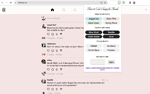 Theme & Color Changer for Threads screenshot