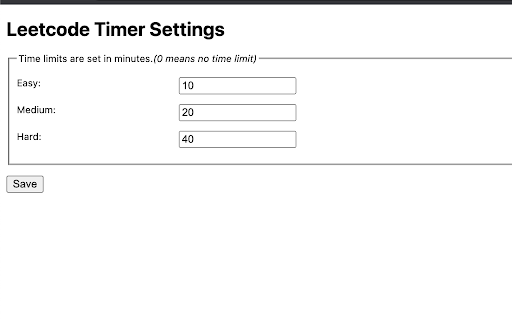 LeetCode Timer screenshot