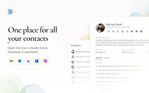 Dex - Personal CRM & Contacts screenshot