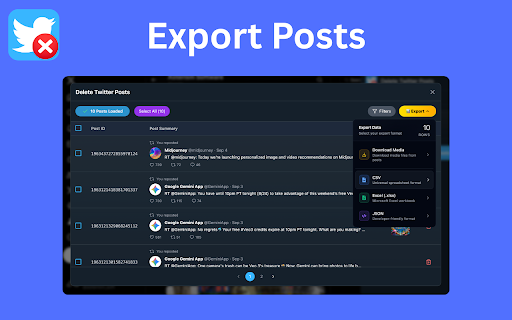 Delete Twitter Posts - Bulk Clean X Tweets screenshot