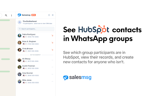 WhatsApp for HubSpot by Salesmsg screenshot