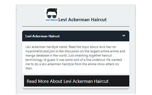 Levi Ackerman Haircut screenshot