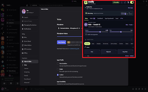 Voxify - Voice Changer for Chrome screenshot