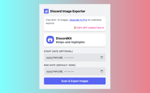 Discord Image Downloader screenshot