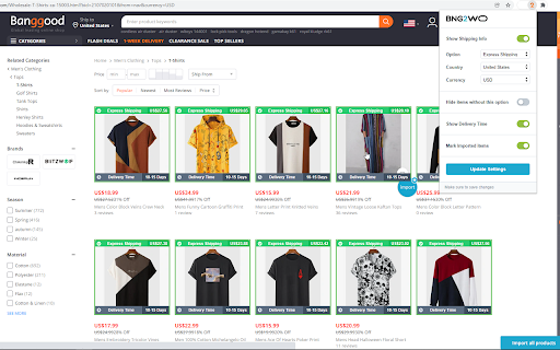 Banggood Dropshipping screenshot