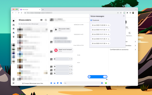 Download audio message Messenger/Instagram screenshot