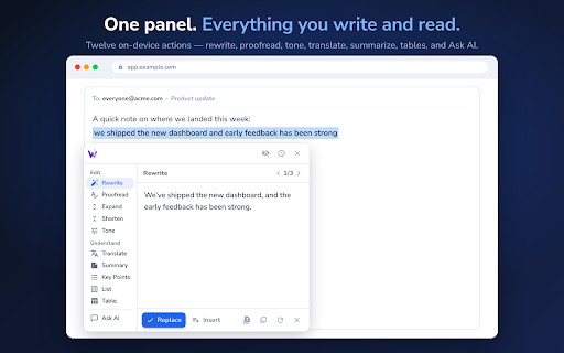 WritePair: On-Device AI Writing Assistant screenshot