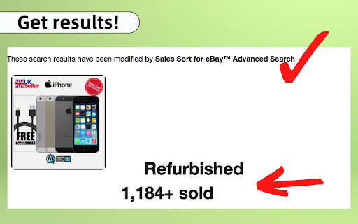 Sales Sort for eBay™ Advanced Search screenshot