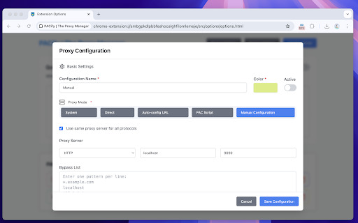 PACify | The Proxy Manager screenshot