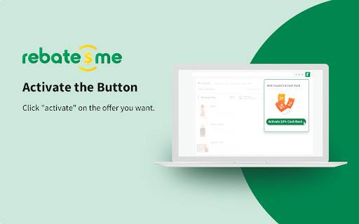 The RebatesMe Cash Back Button screenshot