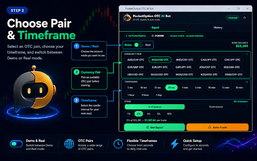 PocketOption OTC AI Bot screenshot