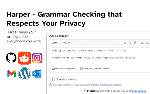 Private Grammar Checker - Harper screenshot