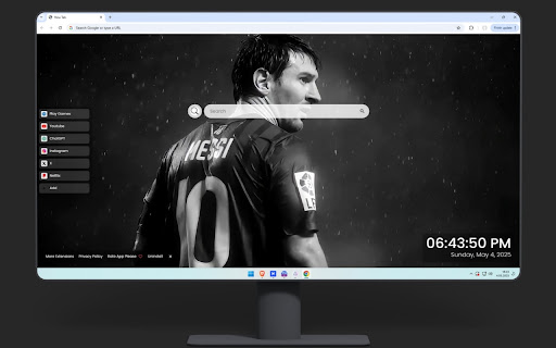 Lionel Messi Rain Live Wallpaper screenshot