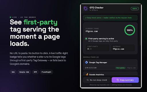Google Tag Gateway Checker screenshot