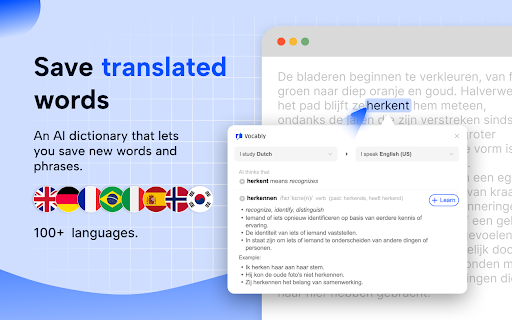 Vocably: Translate and Learn with Flashcards screenshot