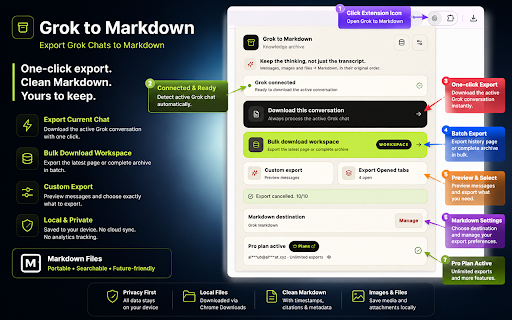 Grok to Markdown screenshot